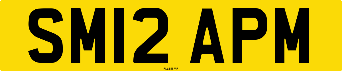 SM12 APM Number Plate