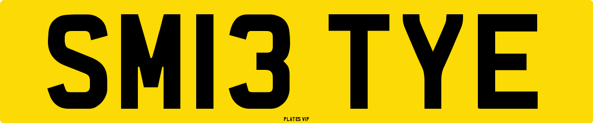 SM13 TYE Number Plate