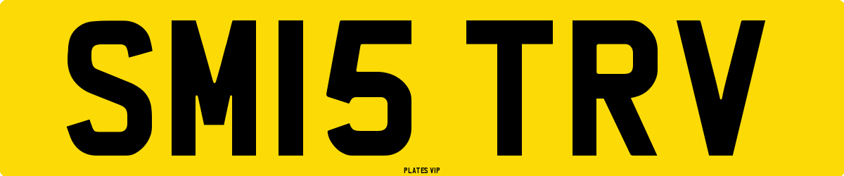 SM15 TRV Number Plate