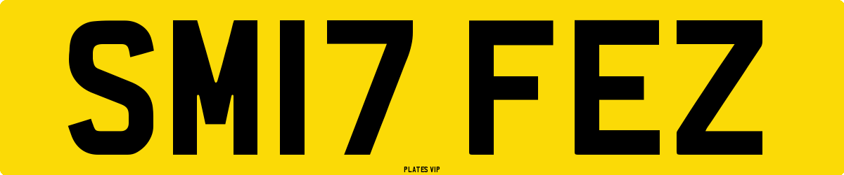 SM17 FEZ Number Plate