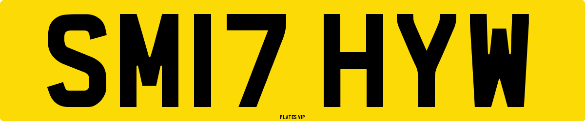 SM17 HYW Number Plate