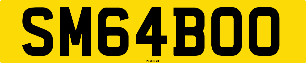 SM64BOO Number Plate