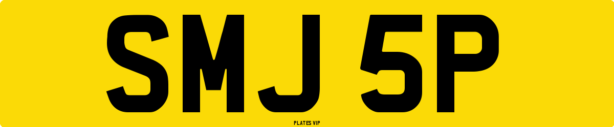 SMJ 5P Number Plate
