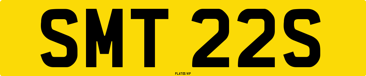 SMT 22S Number Plate