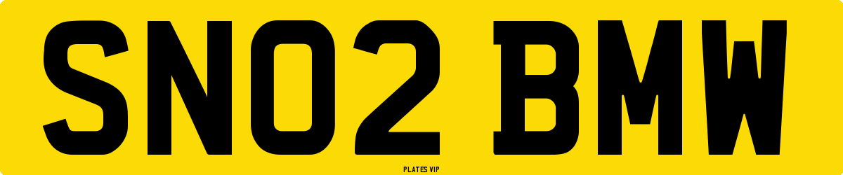SN02 BMW Number Plate