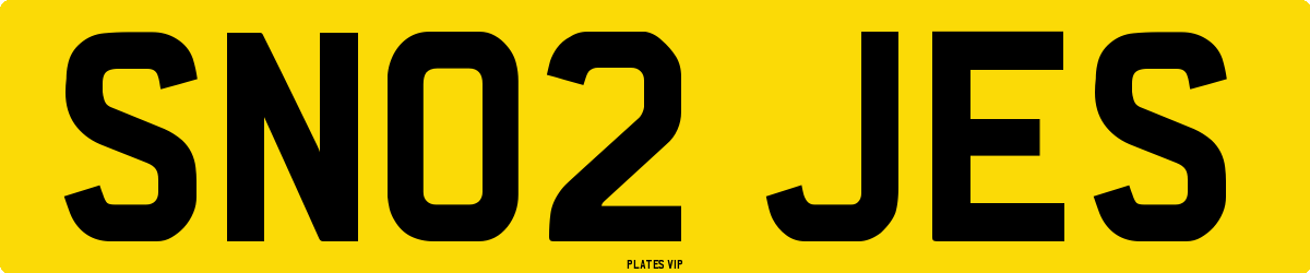 SN02 JES Number Plate