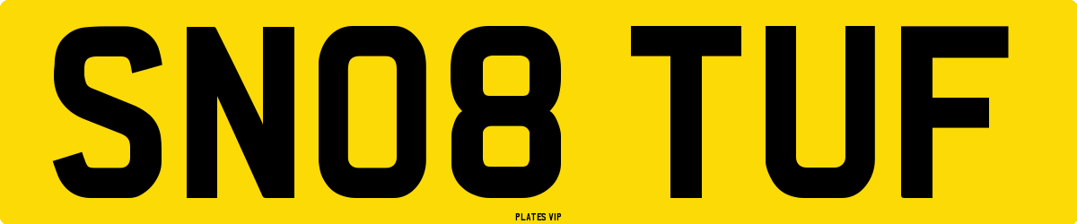 SN08 TUF Number Plate