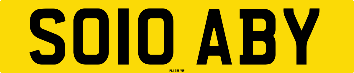 SO10 ABY Number Plate