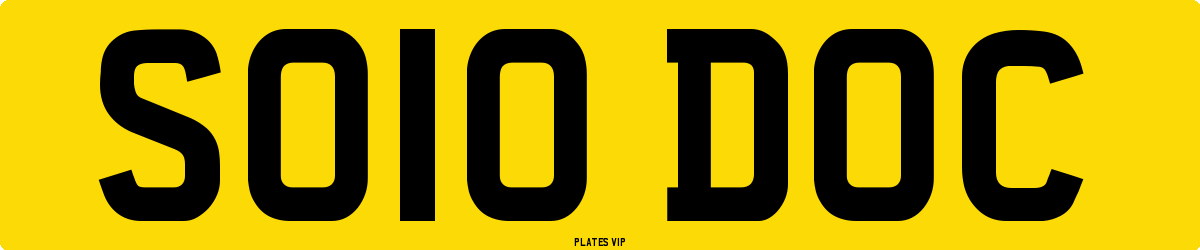 SO10 DOC Number Plate