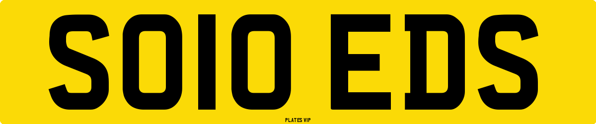 SO10 EDS Number Plate