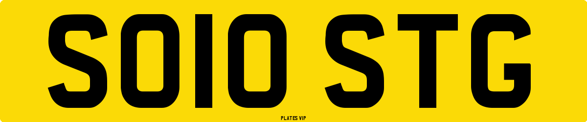 SO10 STG Number Plate