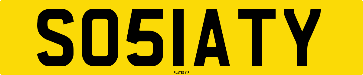 SO51ATY Number Plate