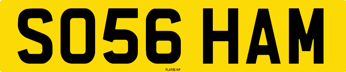 SO56 HAM Number Plate