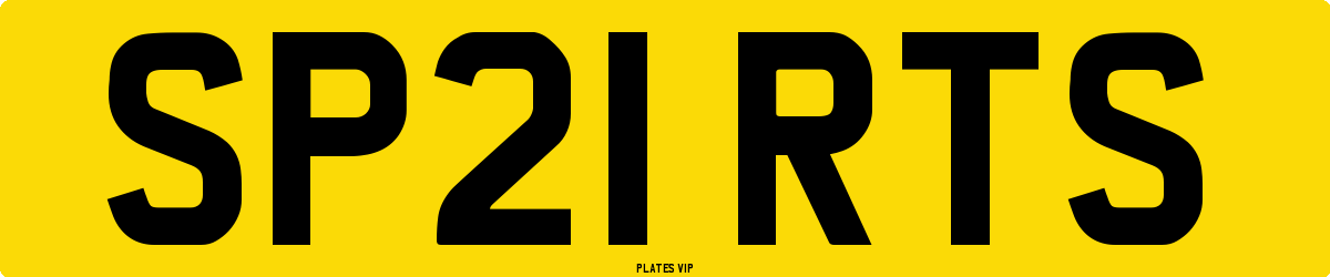 SP21 RTS Number Plate