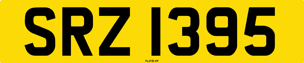 SRZ 1395 Number Plate