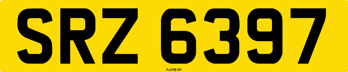 SRZ 6397 Number Plate