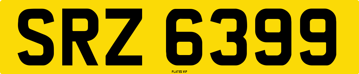 SRZ 6399 Number Plate