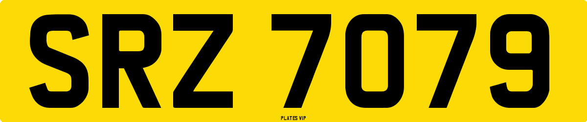 SRZ 7079 Number Plate