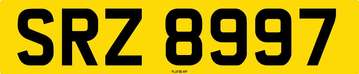 SRZ 8997 Number Plate