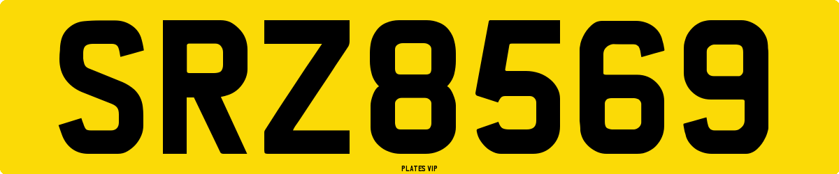 SRZ8569 Number Plate