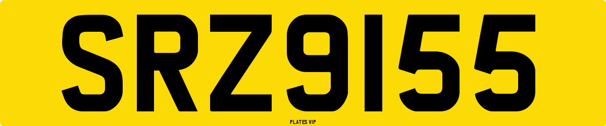 SRZ9155 Number Plate