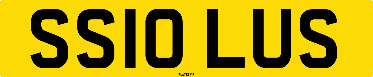 SS10 LUS Number Plate