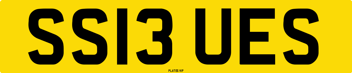SS13 UES Number Plate