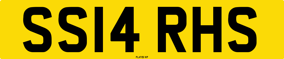 SS14 RHS Number Plate