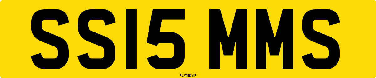 SS15 MMS Number Plate