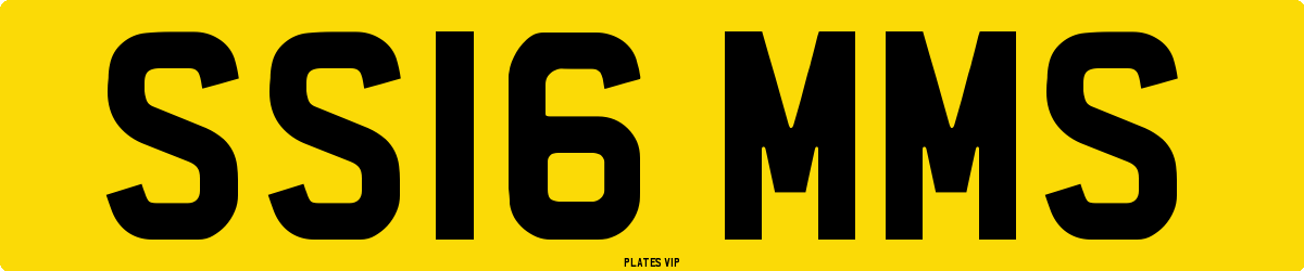 SS16 MMS Number Plate