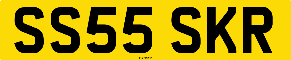 SS55 SKR Number Plate