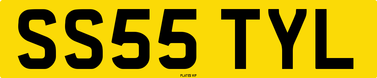 SS55 TYL Number Plate