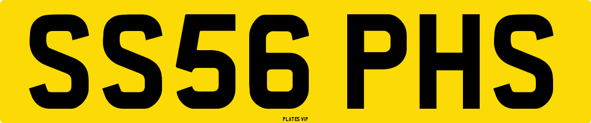 SS56 PHS Number Plate
