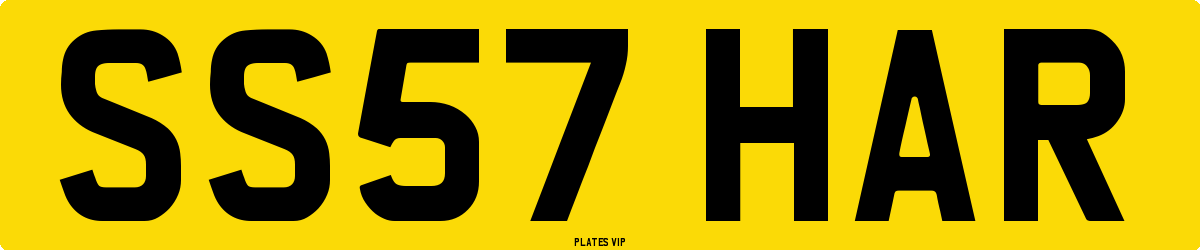 SS57 HAR Number Plate