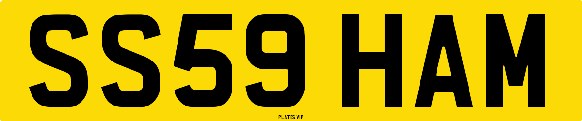 SS59 HAM Number Plate