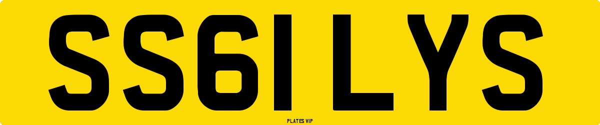 SS61 LYS Number Plate