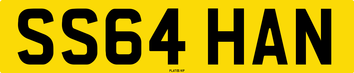 SS64 HAN Number Plate
