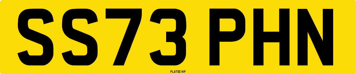 SS73 PHN Number Plate