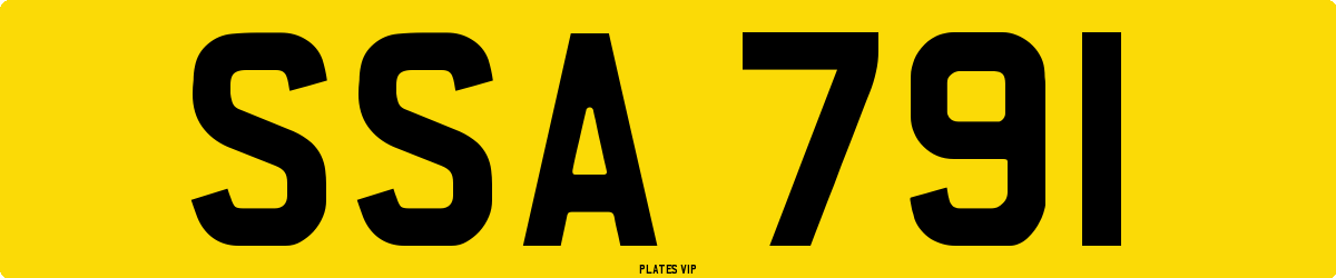 SSA 791 Number Plate