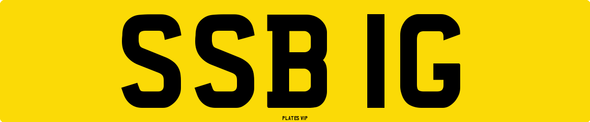 SSB 1G Number Plate