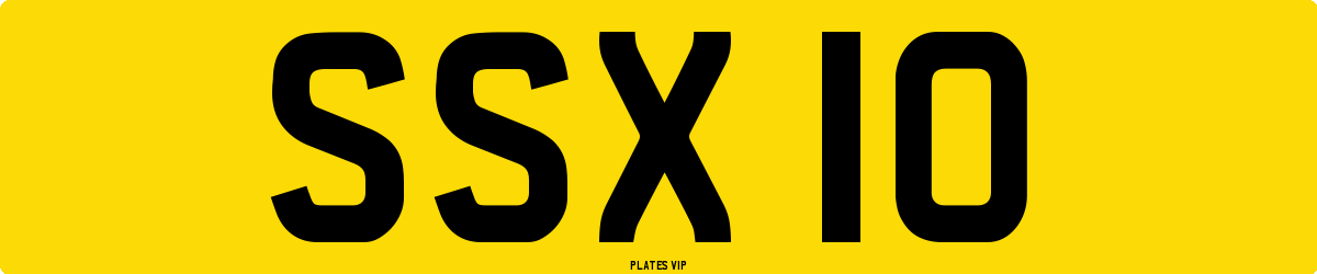 SSX 10 Number Plate