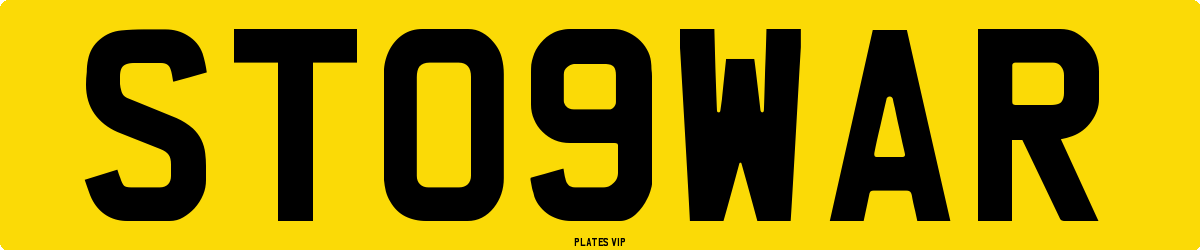 ST 09 WAR Number Plate