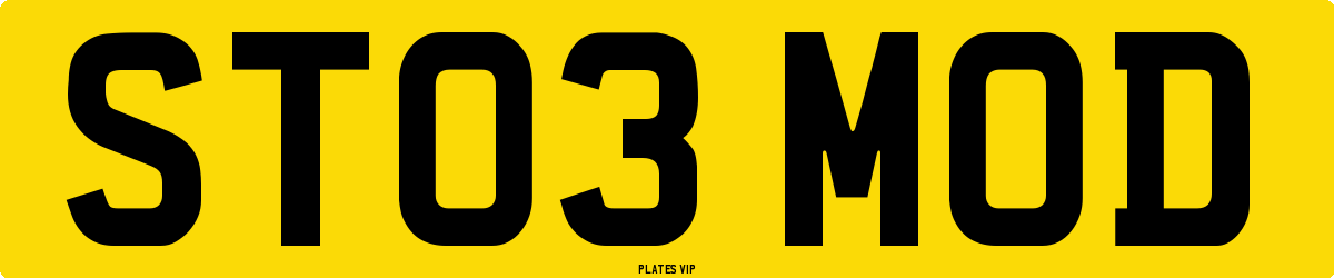 ST03 MOD Number Plate