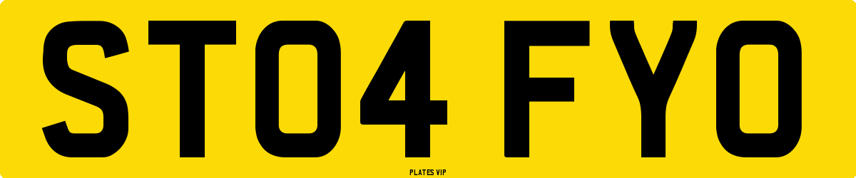 ST04 FYO Number Plate