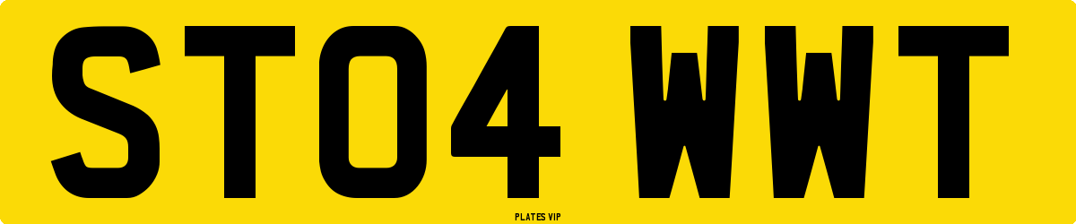ST04 WWT Number Plate