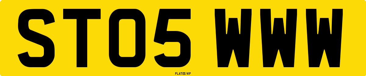 ST05 WWW Number Plate