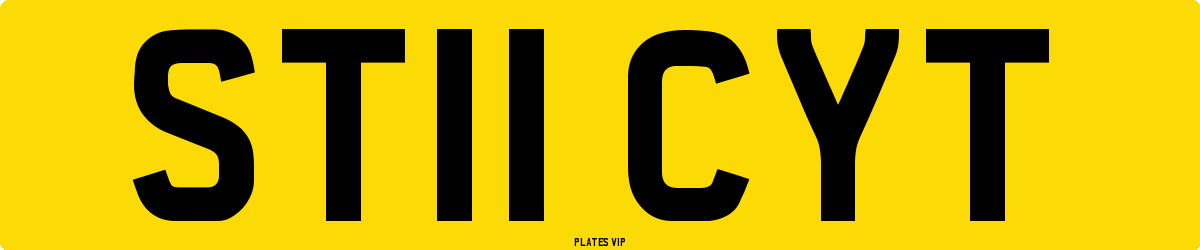 ST11 CYT Number Plate