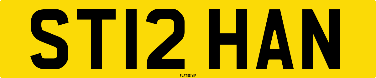 ST12 HAN Number Plate
