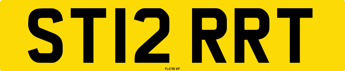 ST12 RRT Number Plate