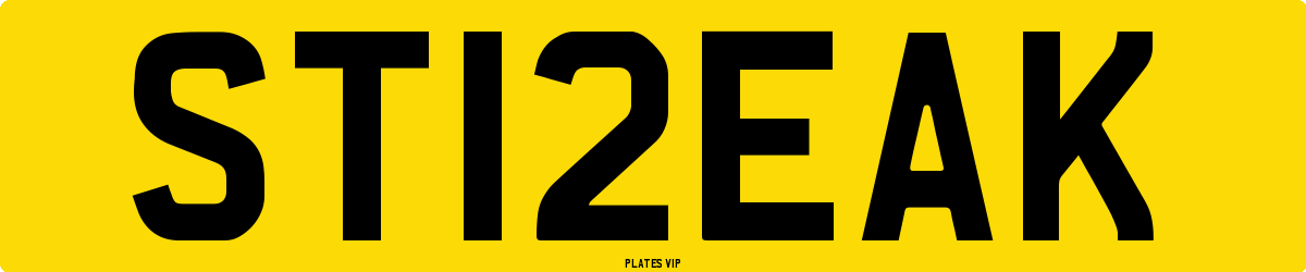 ST12EAK Number Plate